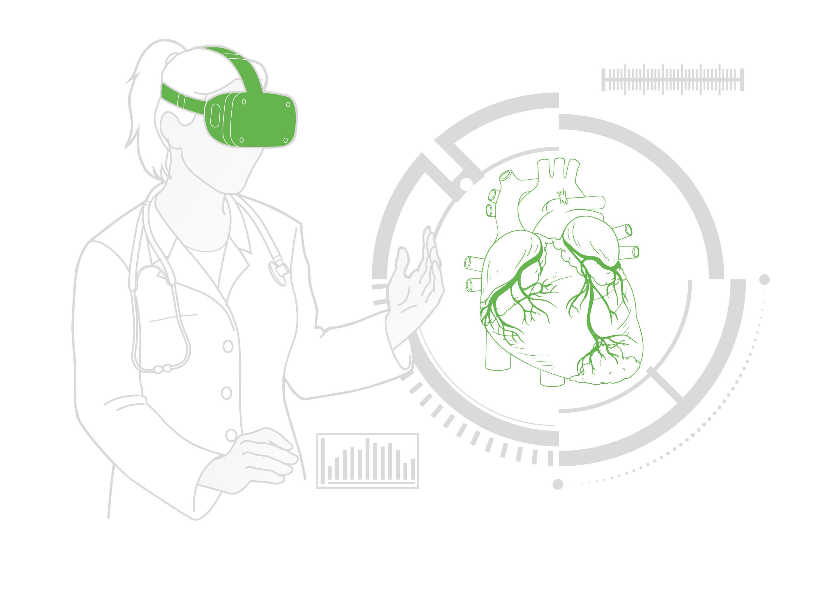A VR representation of an human heart